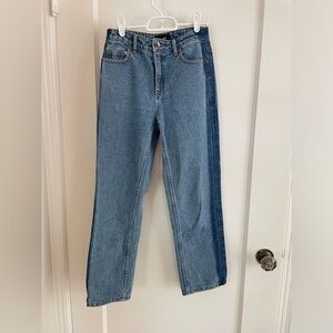 Frank and & Oak straight jeans with side stripes, size 25